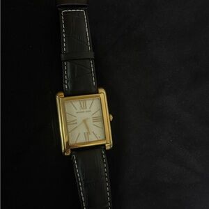 Michael Kors I Unisex Watch I Gold-Plated Case I Croc-Print Strap I Black
